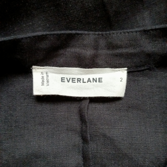 Everlane The Frolic Button Front Linen Dress Black / Size 2 - Picture 11 of 13
